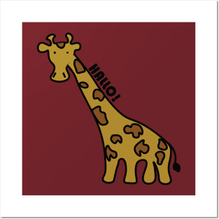 cute giraffe Posters and Art